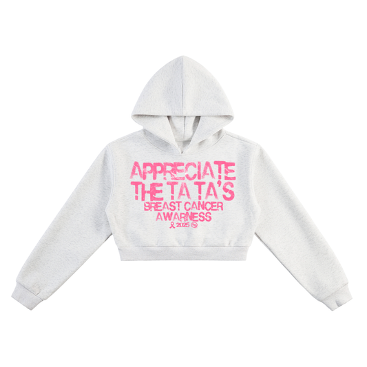 Breast Cancer (Cropped Hoodie) Womens