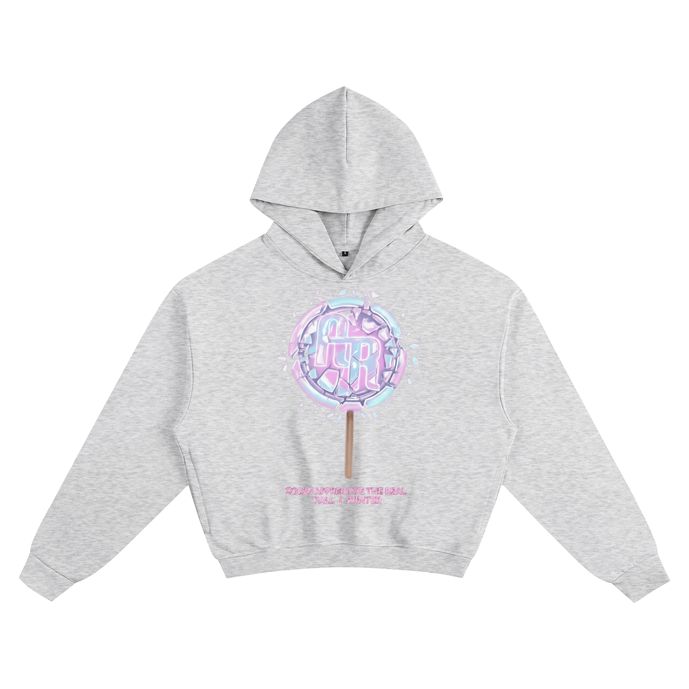 Pastel Lollipop (Crop Fit Hoodie Hoodie)