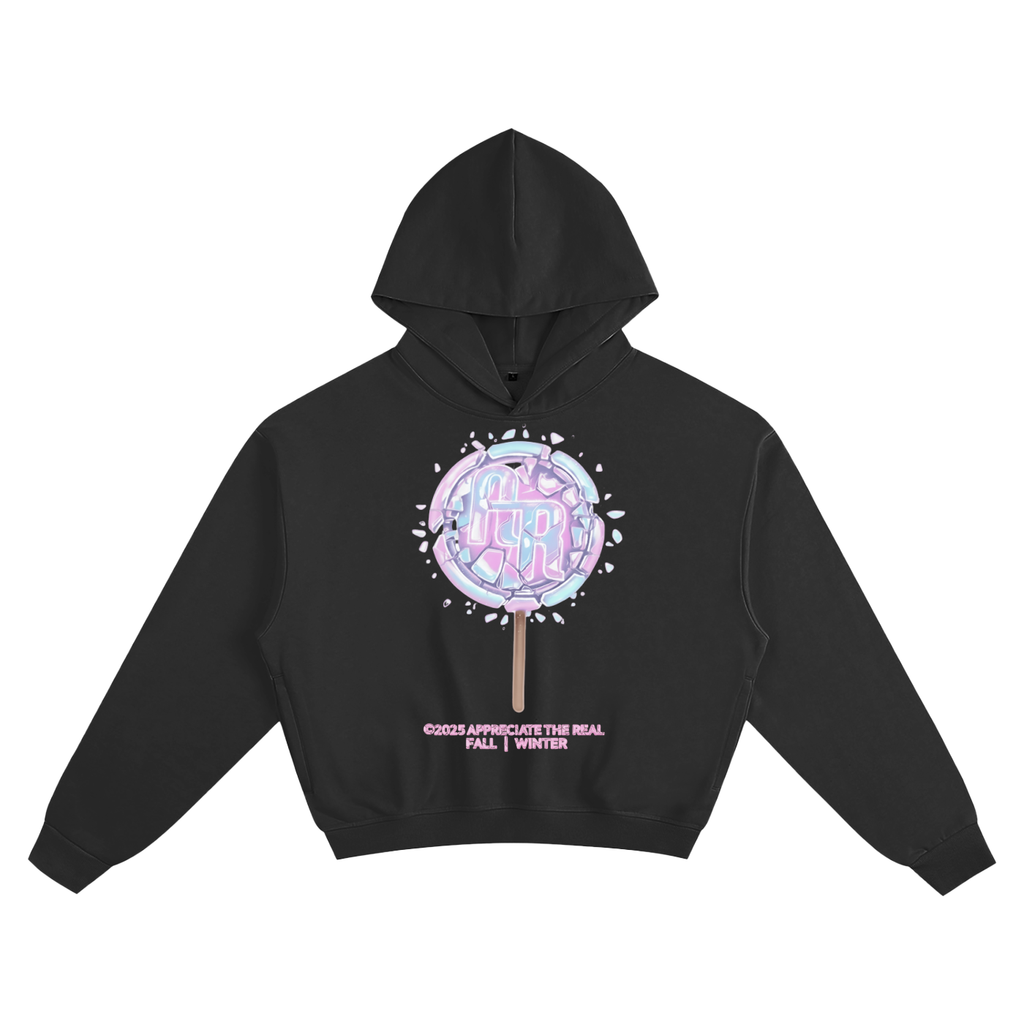 Pastel Lollipop (Crop Fit Hoodie Hoodie)